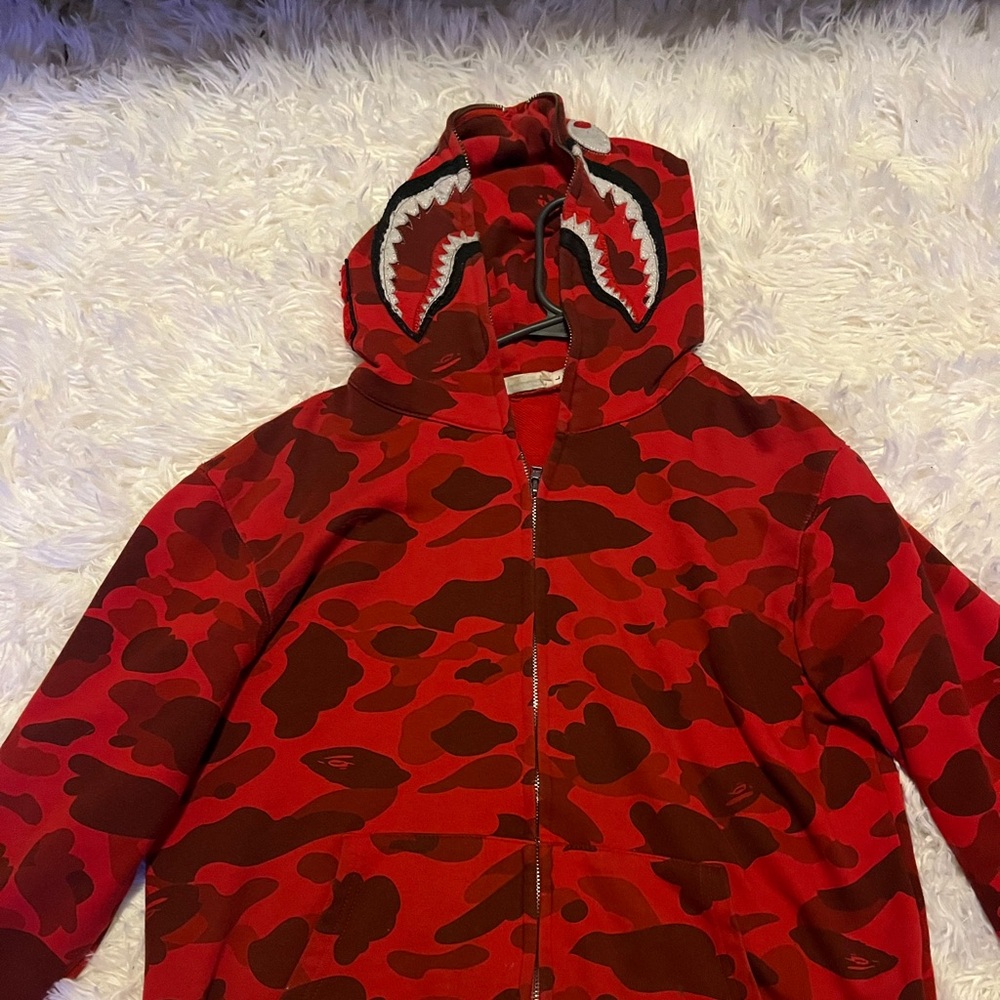 Bape hoodie 
Men’s Small 
Red